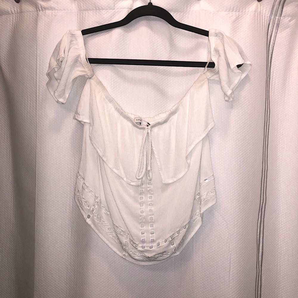 Lush strapless top